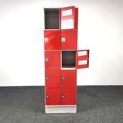 Lockerkast 10-deurs - Rood | 196 x 60 x 50 cm