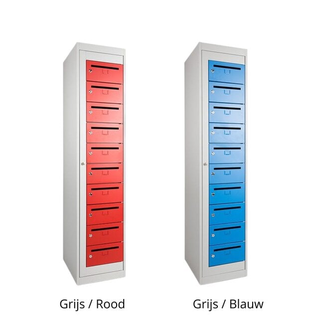 Postkast - 10 Vakken  | 180 x 40 x 50 cm