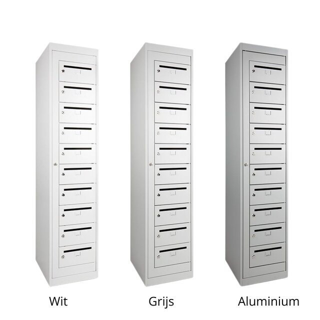 Postkast - 10 Vakken  | 180 x 40 x 50 cm