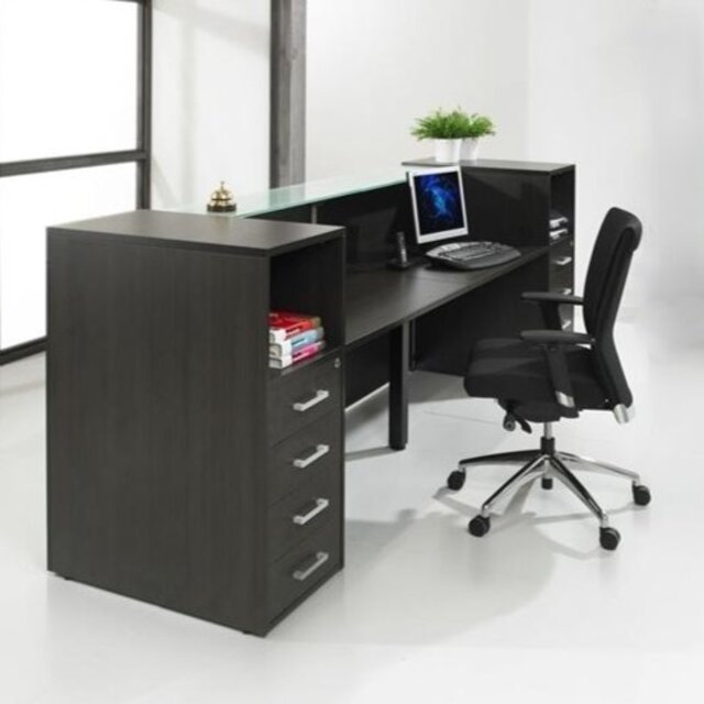 Receptiebalie Manager XL - Donker Eiken