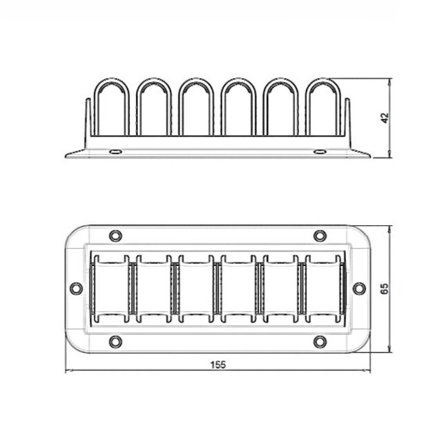 Cablegrip 6 - Zwart | 6 Lussen