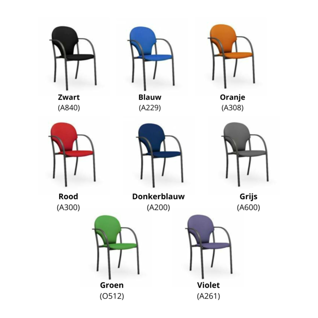 Vergaderstoel Romando - Diverse Kleuren Vergaderstoel Romando - Diverse Kleuren