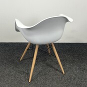 Witte Kuipstoel - Houten Onderstel