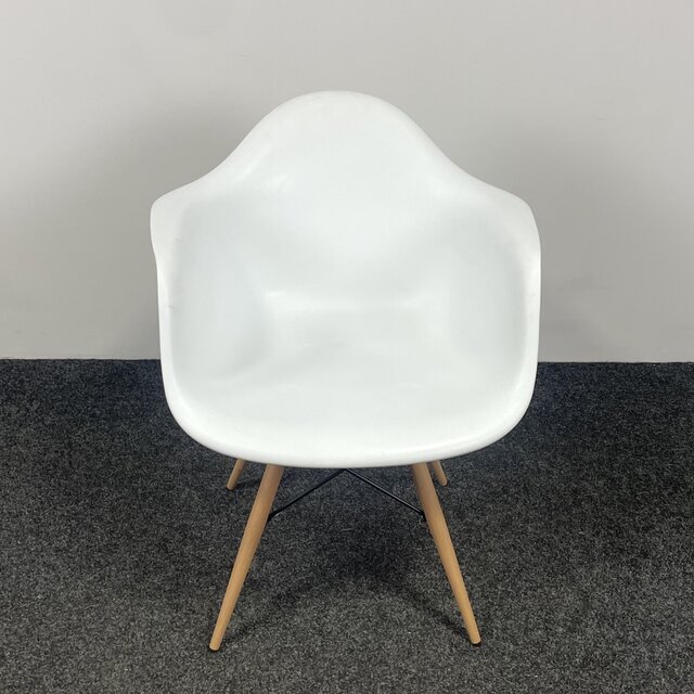 Witte Kuipstoel - Houten Onderstel