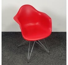 Rode Kuipstoel - Chroom Onderstel