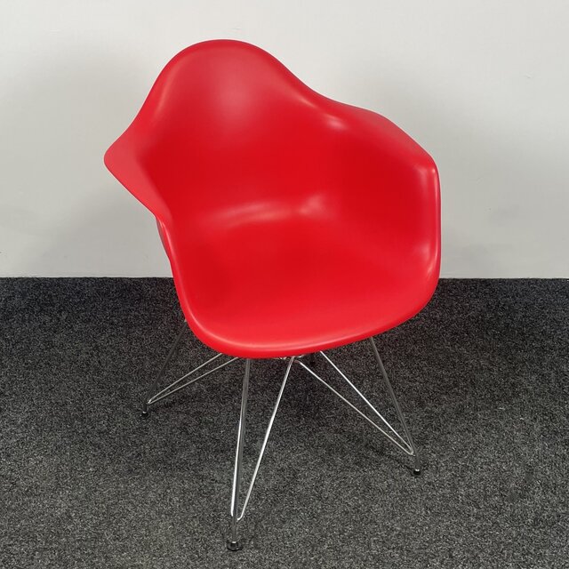 Rode Kuipstoel - Chroom Onderstel