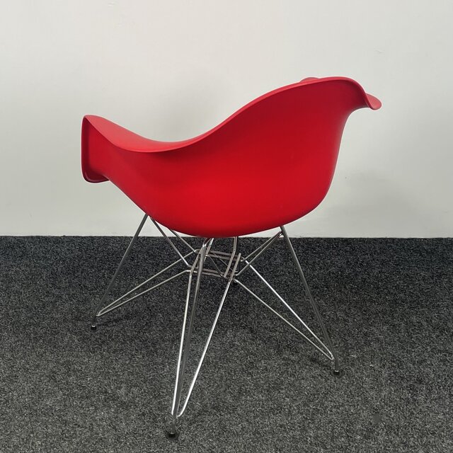 Rode Kuipstoel - Chroom Onderstel