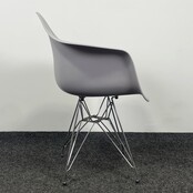 Lichtgrijze Kuipstoel - Chroom Onderstel