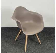 Bruine Kuipstoel - Houten Onderstel