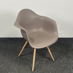 Bruine Kuipstoel - Houten Onderstel