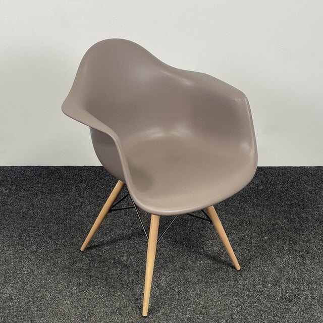 Bruine Kuipstoel - Houten Onderstel