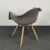 Bruine Kuipstoel - Houten Onderstel