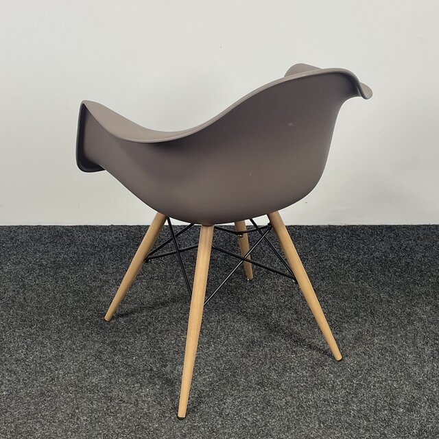 Bruine Kuipstoel - Houten Onderstel