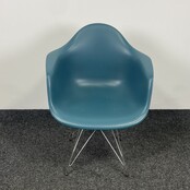 Petrolblauwe Kuipstoel - Chroom Onderstel