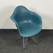 Petrolblauwe Kuipstoel - Chroom Onderstel