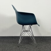 Petrolblauwe Kuipstoel - Chroom Onderstel