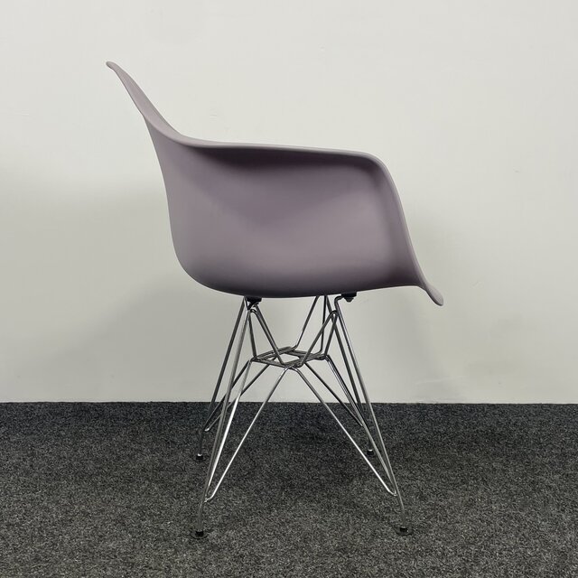 Pastellila Kuipstoel - Chroom Onderstel