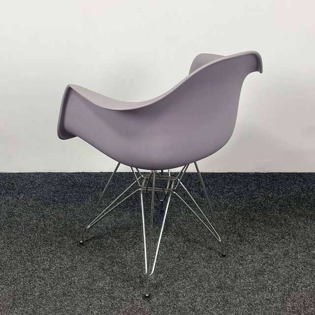 Pastellila Kuipstoel - Chroom Onderstel