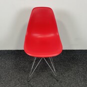 Kantinestoel Rood - Chroom Onderstel