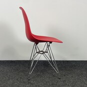 Kantinestoel Rood - Chroom Onderstel