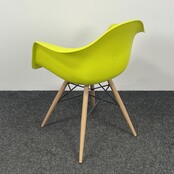 Gele Kuipstoel - Houten Onderstel