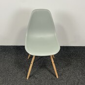 Kantinestoel Lichtgrijs - Houten Onderstel