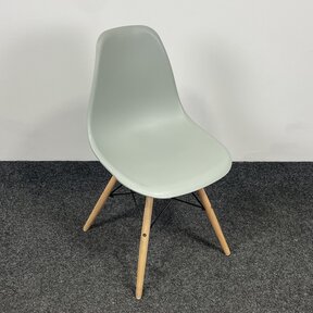 Kantinestoel Lichtgrijs - Houten Onderstel