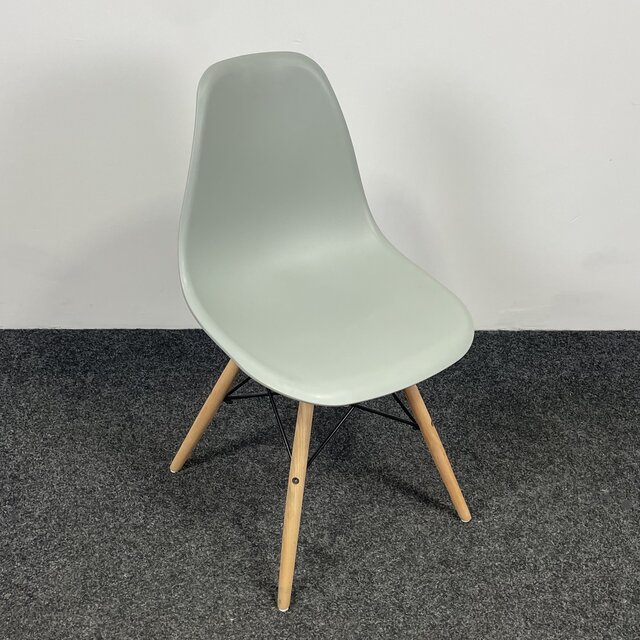 Kantinestoel Lichtgrijs - Houten Onderstel