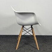 Kuipstoel Wit - Houten Onderstel