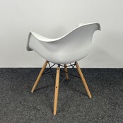 Kuipstoel Wit - Houten Onderstel