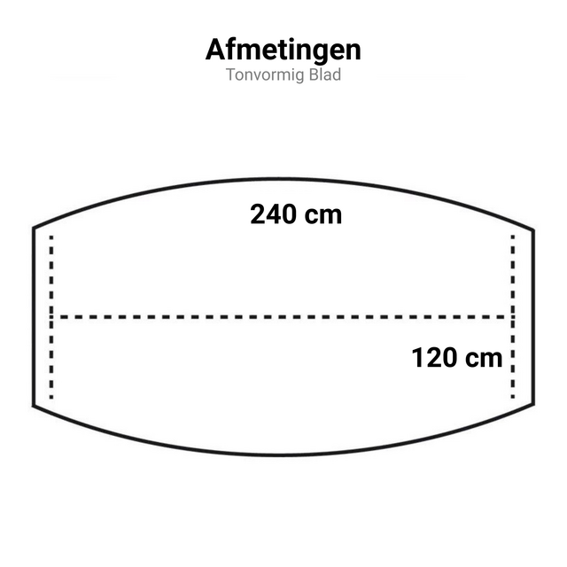 Vergadertafel Eco-Line - Tonvormig Blad