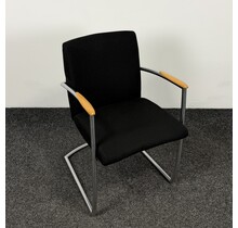 Vergaderstoel - Zwart | Slede Onderstel