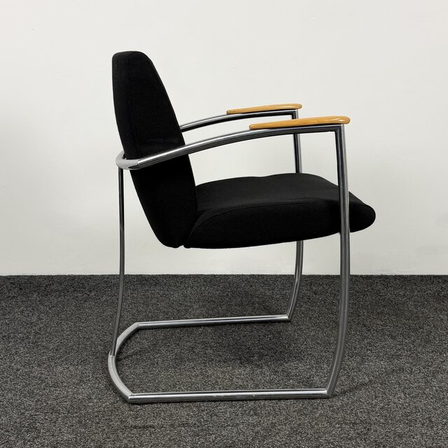 Vergaderstoel - Zwart | Slede Onderstel