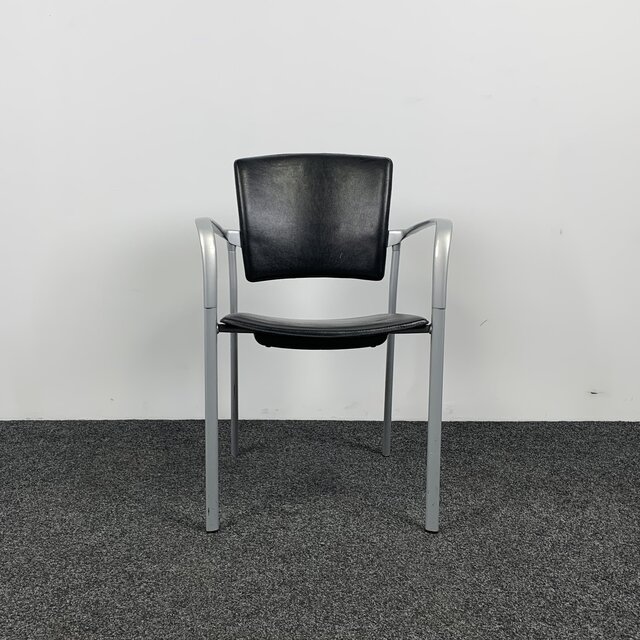 Vergaderstoel ENEA - Zwart Leer