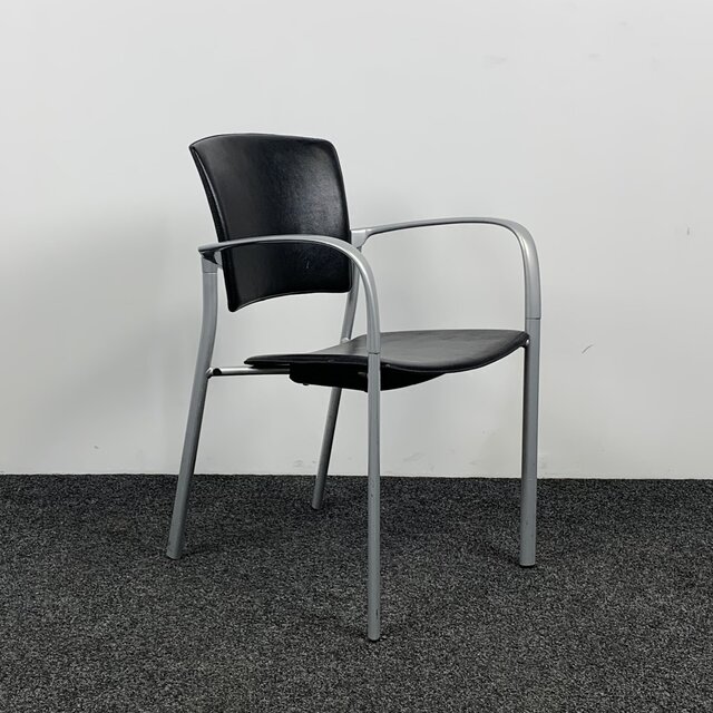 Vergaderstoel ENEA - Zwart Leer