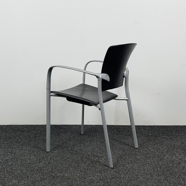 Vergaderstoel ENEA - Zwart Leer