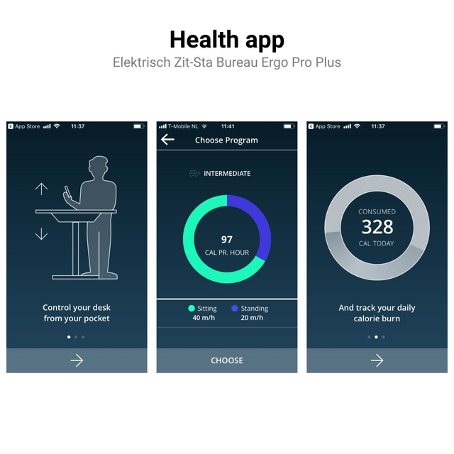 Elektrisch Zit-Sta Bureau Ergo Pro Plus