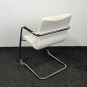 Slede Vergaderstoel - Wit Kunstleder