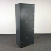 Lockerkast 10-deurs - Antraciet | 197 x 80 x 50 cm