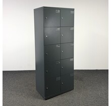 Lockerkast 10-deurs - Antraciet | 197 x 80 x 50 cm