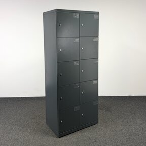 Lockerkast 10-deurs - Antraciet | 197 x 80 x 50 cm