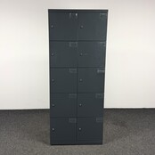 Lockerkast 10-deurs - Antraciet | 197 x 80 x 50 cm