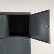 Lockerkast 10-deurs - Antraciet | 197 x 80 x 50 cm