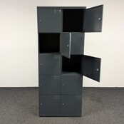 Lockerkast 10-deurs - Antraciet | 197 x 80 x 50 cm