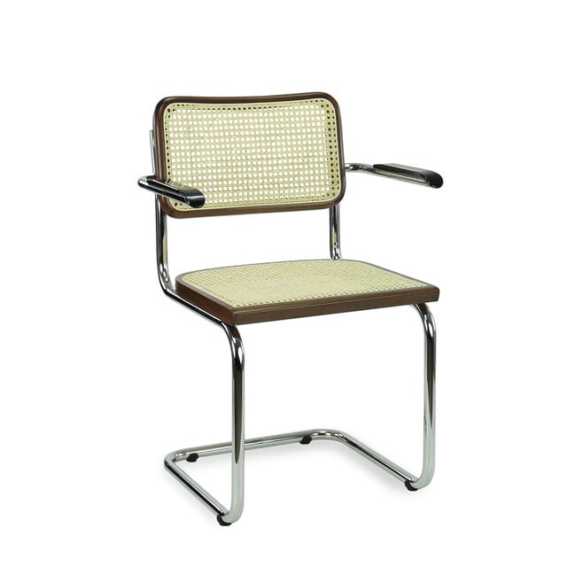 Francesca Stoel + Armleggers  - LK 03 | Chroom / Walnoot