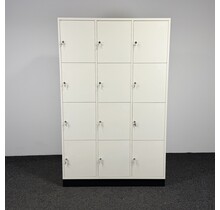Lockerkast 12-deurs - Wit | 196 x 122 x 48 cm