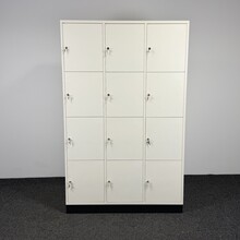 Lockerkast 12-deurs - Wit | 196 x 122 x 48 cm