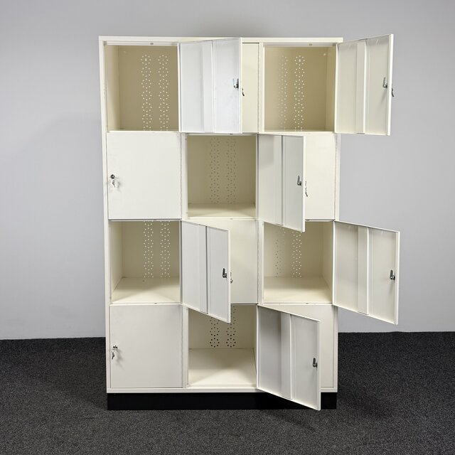 Lockerkast 12-deurs - Wit | 196 x 122 x 48 cm