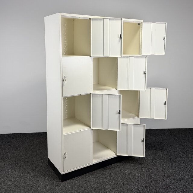 Lockerkast 12-deurs - Wit | 196 x 122 x 48 cm