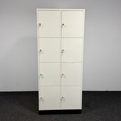 Lockerkast 8-deurs - Wit | 196 x 82 x 48 cm